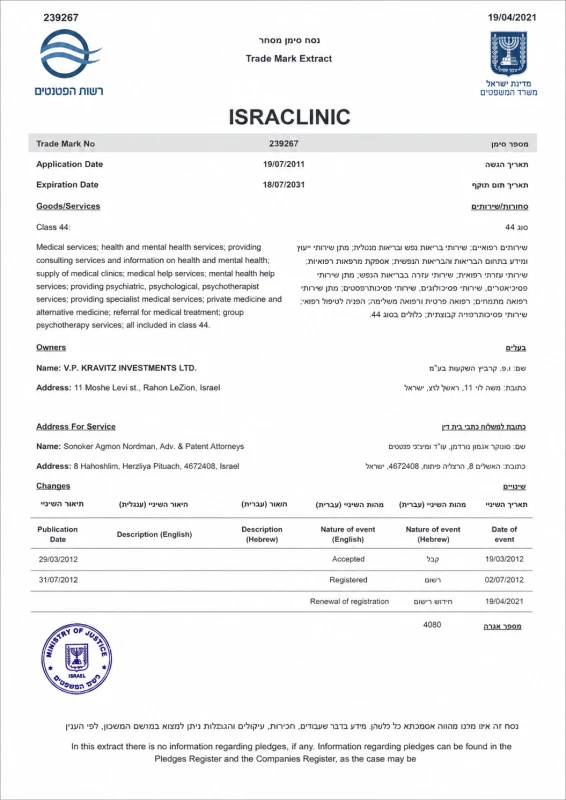 IsraClinic Trademark